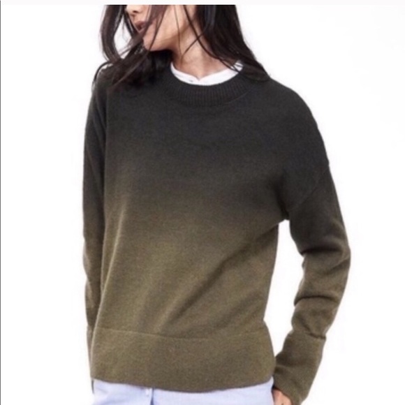 Banana Republic Sweaters - Banana Republic Green Ombre Mohair Wool Sweater